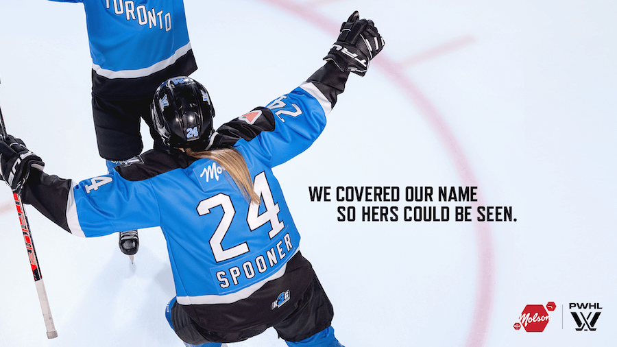 We covered our name. So hers could be seen.